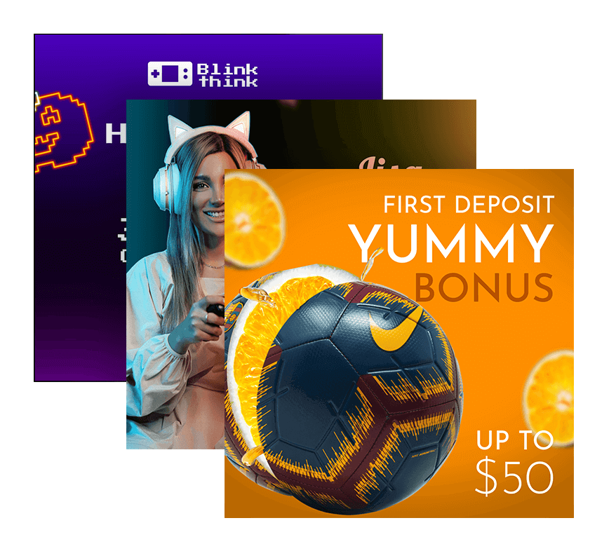 Social media banner templates for games