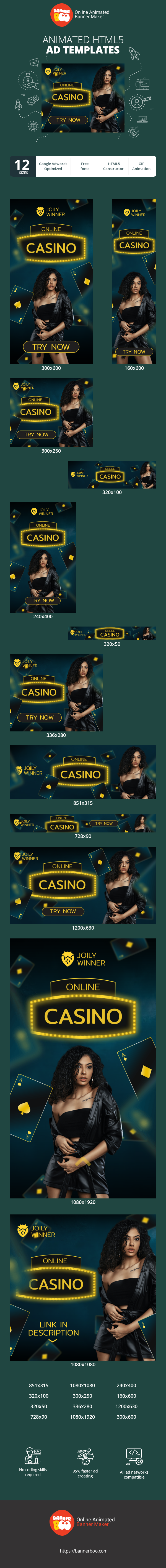 Szablon reklamy banerowej — Online-Casino — Glücksspiel