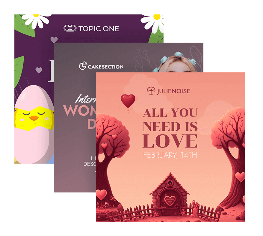 A variety of social media banner templates 