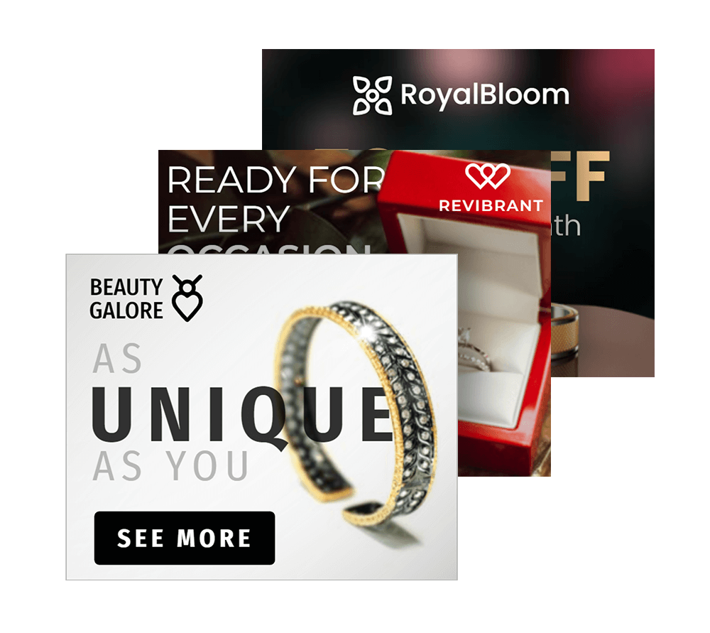 Animated jewelry banner templates