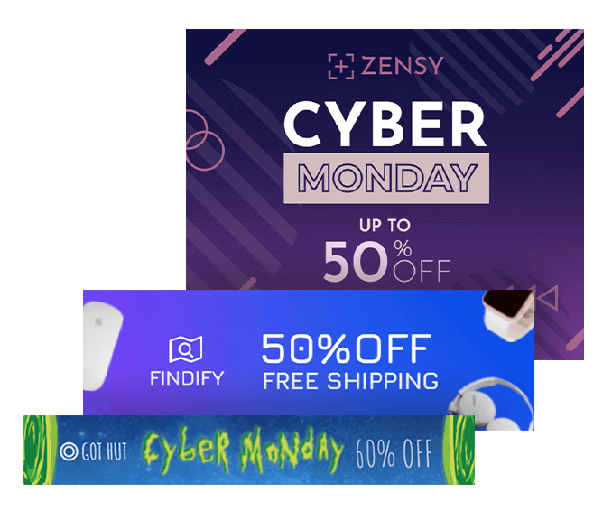 Cyber Monday GIF Banner Vorlagen