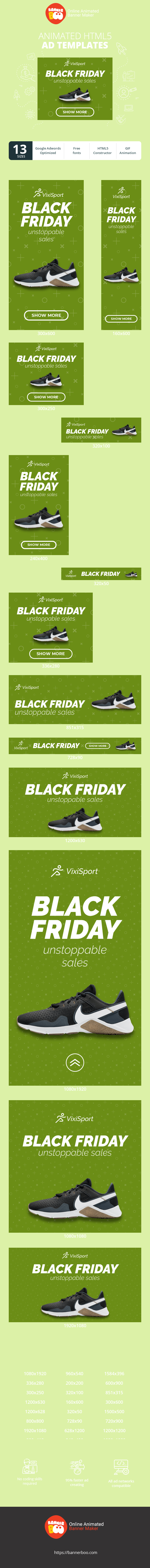Banner ad template — Black Friday — Unstoppable Sales
