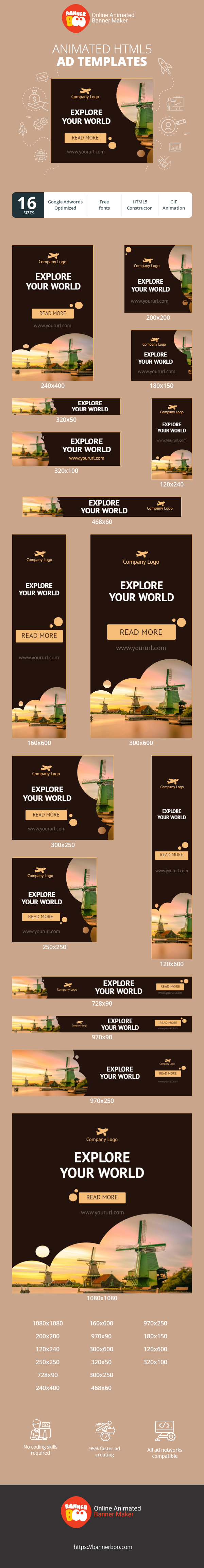 Banner ad template — Explore Your World