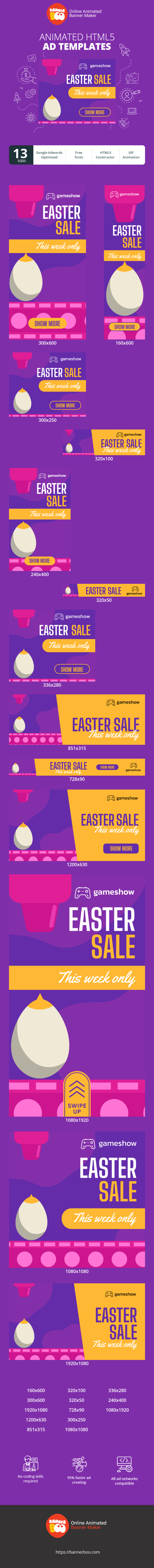 Banner ad template — Easter Sale — This Week Only