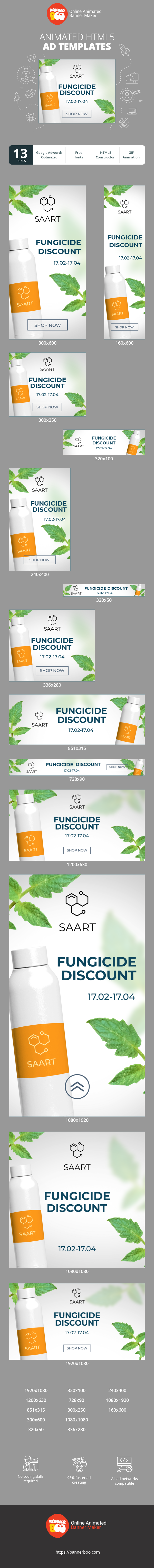 Szablon reklamy banerowej — Rabat na fungicydy 17.02 - 17.04 — Rolnictwo
