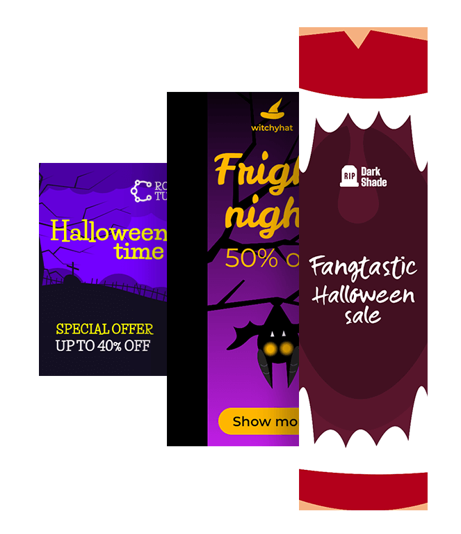 Darmowe szablony banerów reklamowych na Halloween 