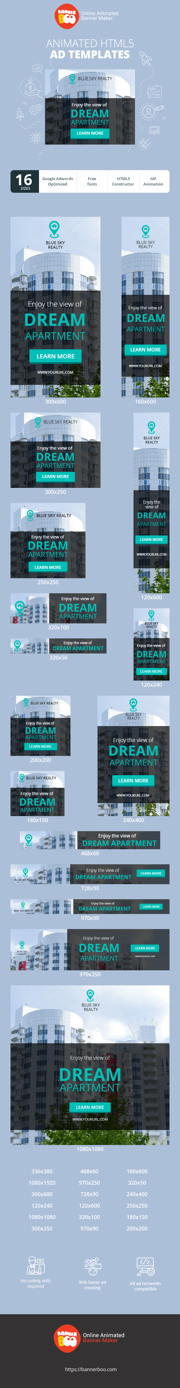 Banner ad template — Enjoy The View Of Dream Flat — Real Estate