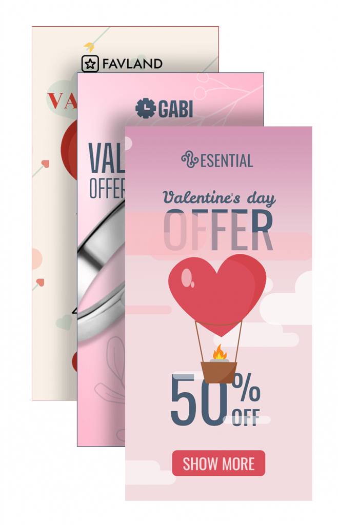 Valentinstag HTML5 Banner Vorlagen