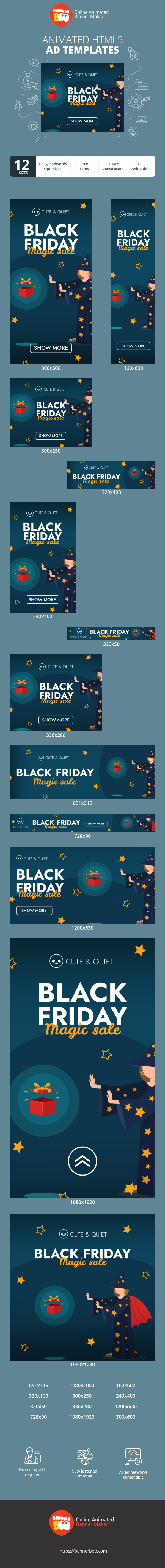 Banner ad template — Black Friday — Magic Sale