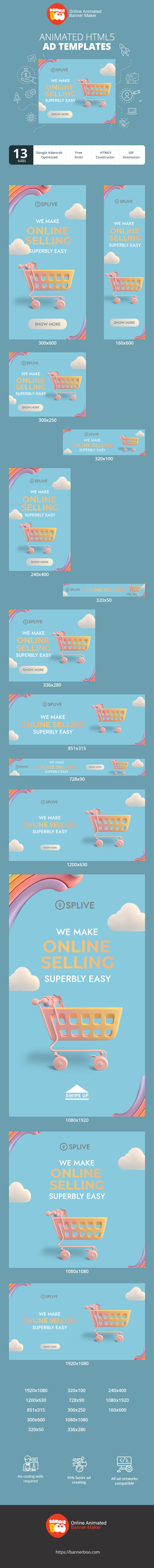 Banner ad template — We Make Online Selling — Superbly Easy 