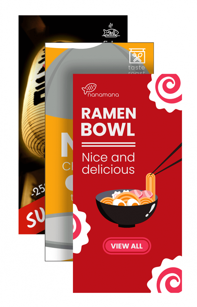 HTML5 restaurant banner templates