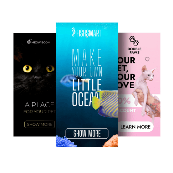 Шаблони для реклами товарів та послуг для домашніх тварин 
