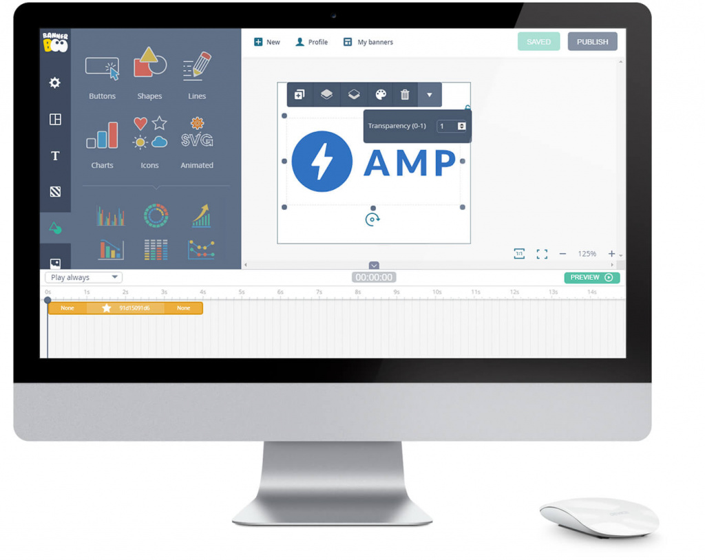 Build fast, beautiful and high-performing ads using our banner maker