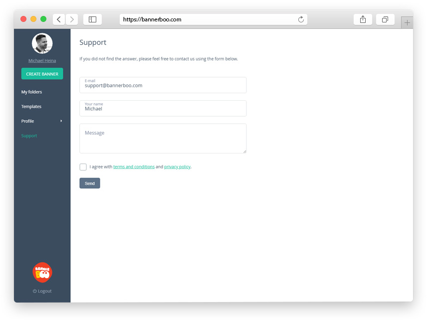 BannerBoo Workspace Help Page BannerBoo Workspace Help Page