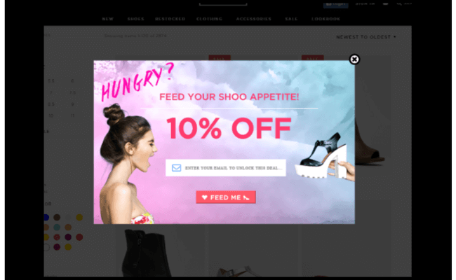 приклад використання формату pop-up
