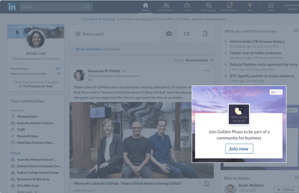 динамічні оголошення на LinkedIn