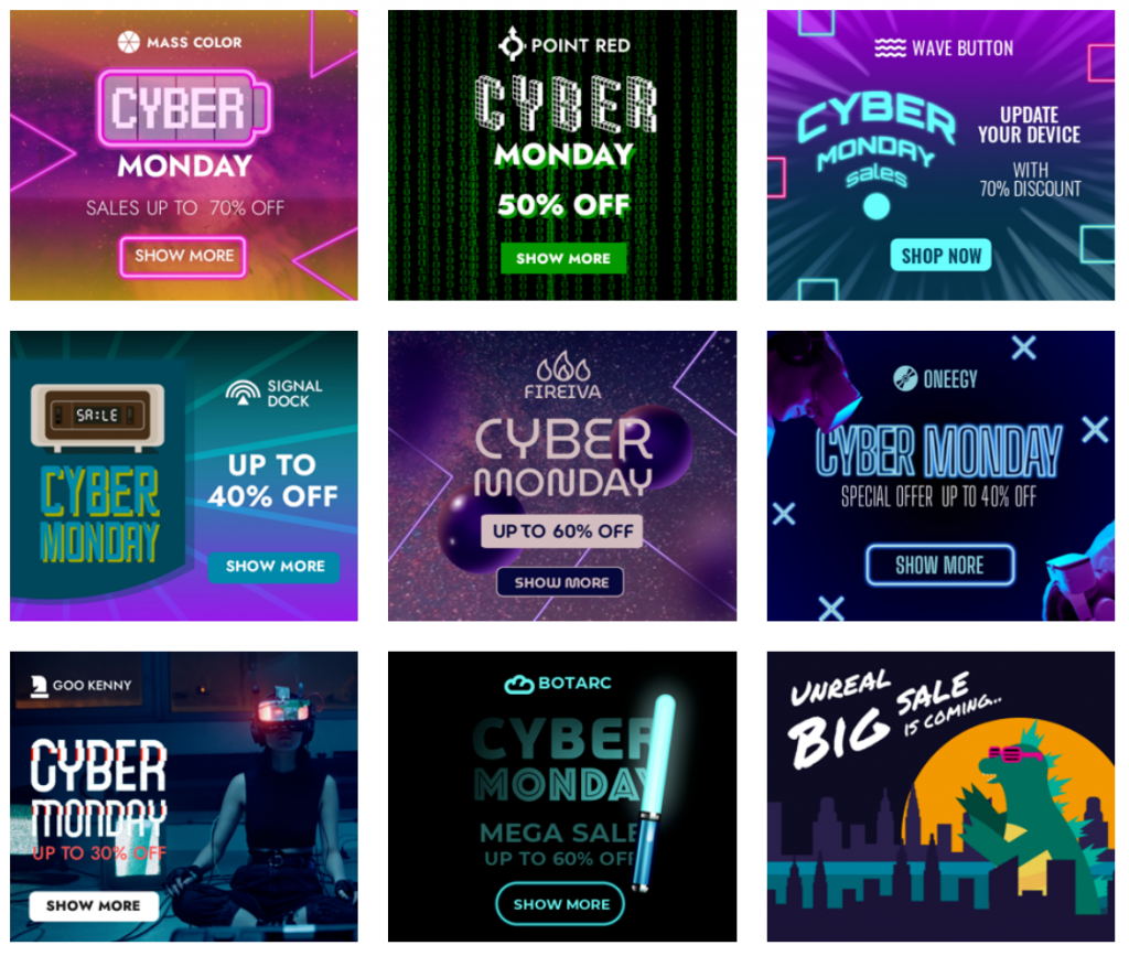 New unique templates and a CyberMonday category New unique templates and a CyberMonday category