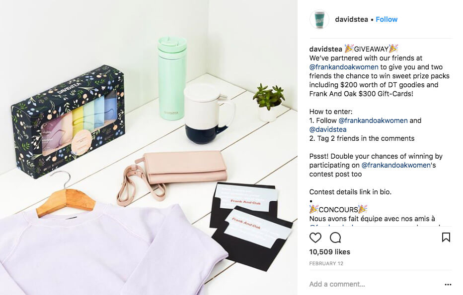 rozdanie na instagramie
