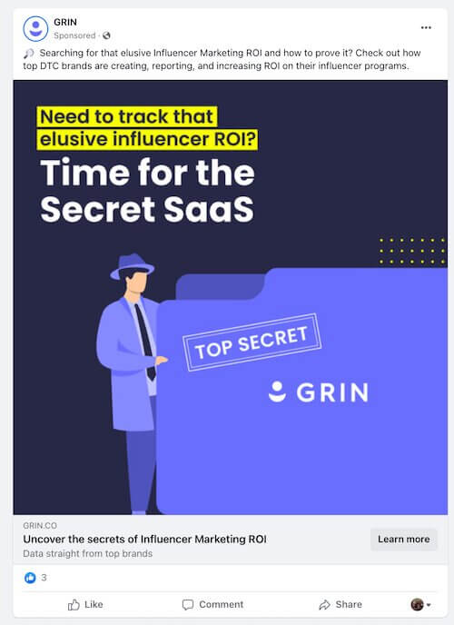 facebook ad examples grin facebook ad examples grin