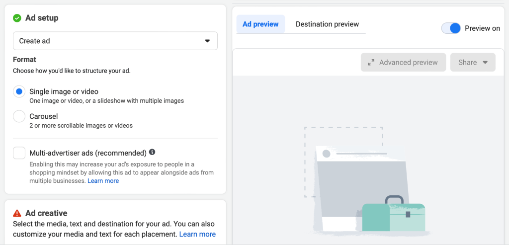 choose ad format choose ad format