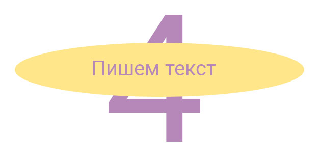 Шаг 4. Пишем текст Шаг 4. Пишем текст