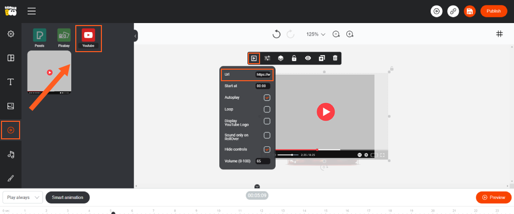 zrób gif z filmu na youtube