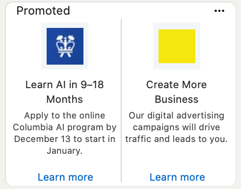 linkeding text ad format