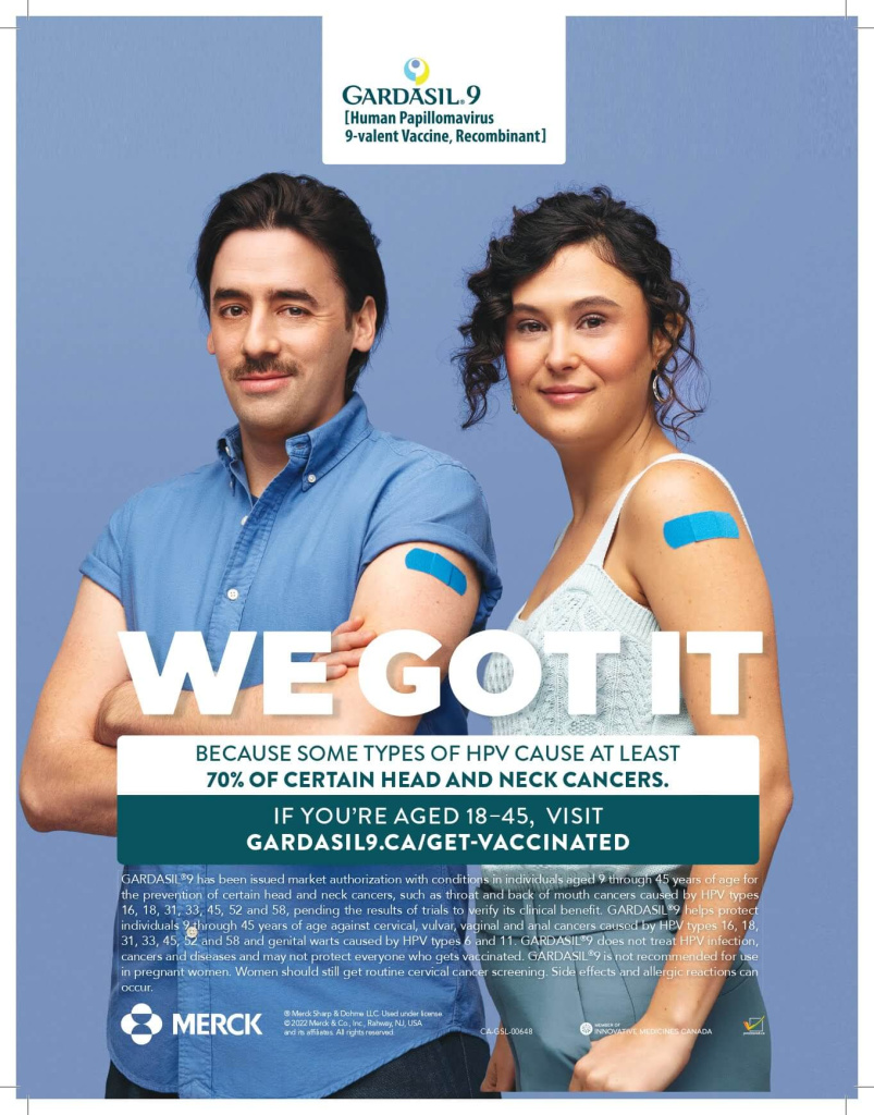 Pharma banner ad example from Merck’s Gardasil 9