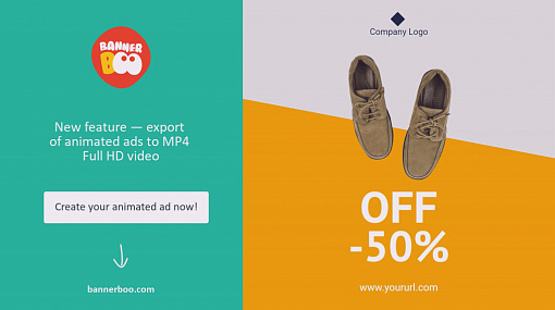 New Feature — Export of Animated ads to MP4 Full HD video